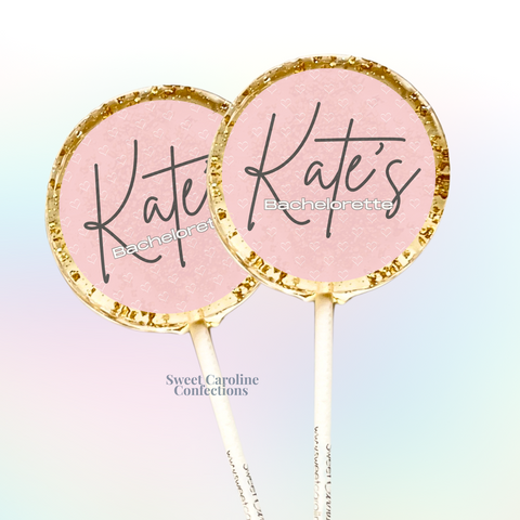 Custom Bachelorette Lollipops, Set of 4 - Sweet Caroline Confections | The Original Sparkle Lollipops