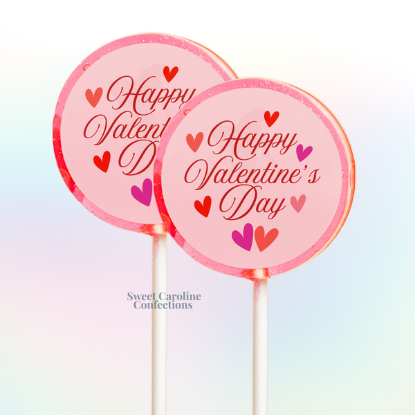 Happy Valentine's Day Lollipops, Set of 4 - Sweet Caroline Confections | The Original Sparkle Lollipops