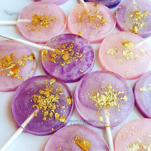 00302 PINK AND PURPLE WATERCOLOR - Sweet Caroline Confections | The Original Sparkle Lollipops