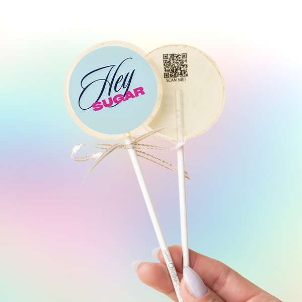 QR Code Lollipops, DOUBLE SIDED, Set of 4