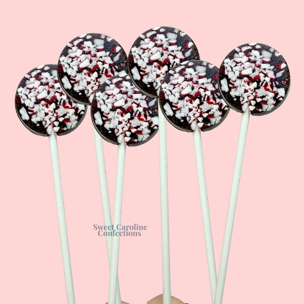 Peppermint Hot Cocoa Small Lollipops Set of 6