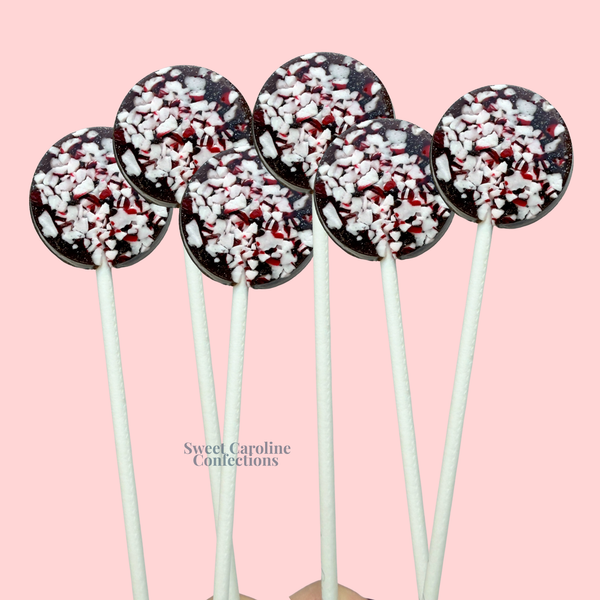 Peppermint Hot Cocoa Small Lollipops Set of 6