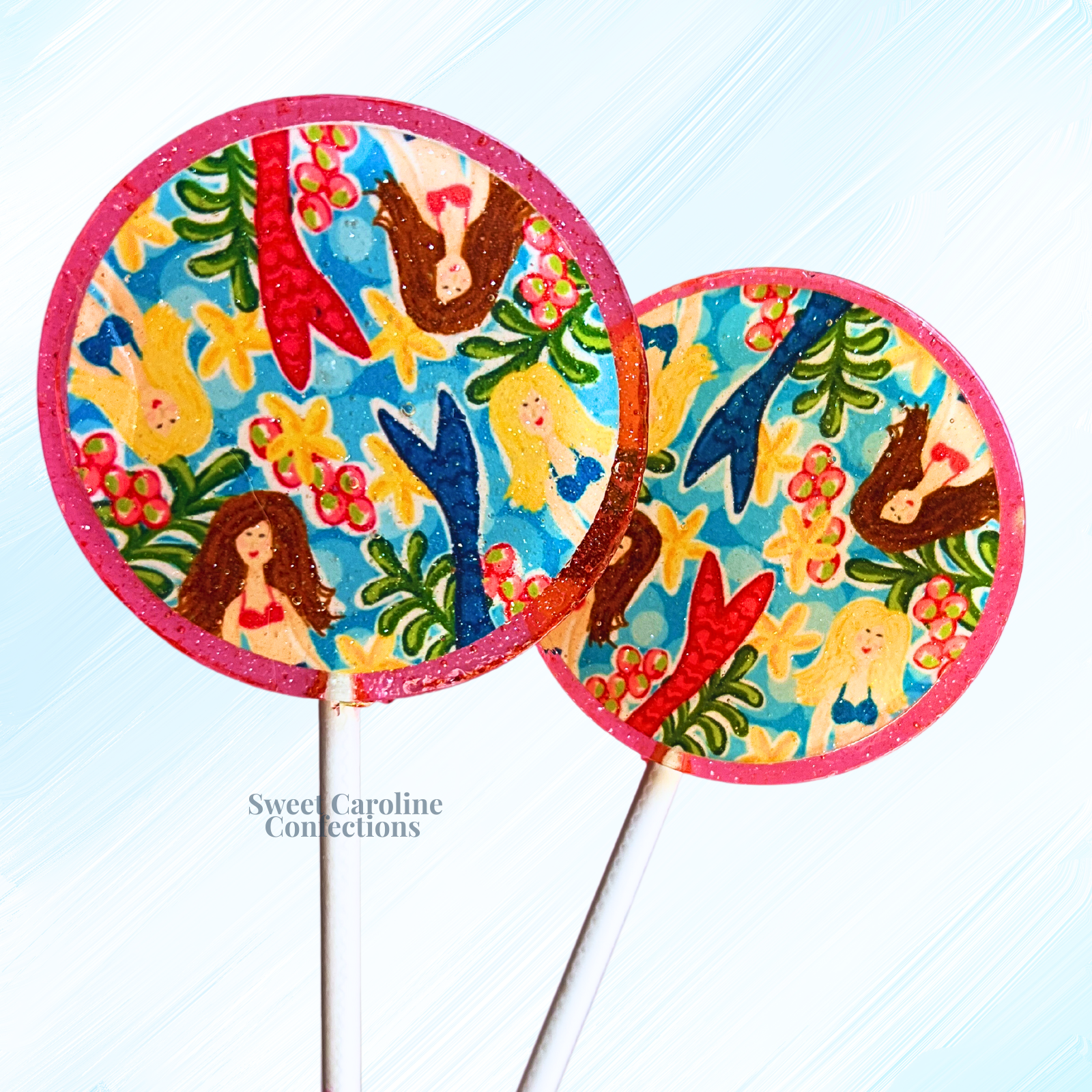 00495 MERMAID COLLAGE - Sweet Caroline Confections | The Original Sparkle Lollipops