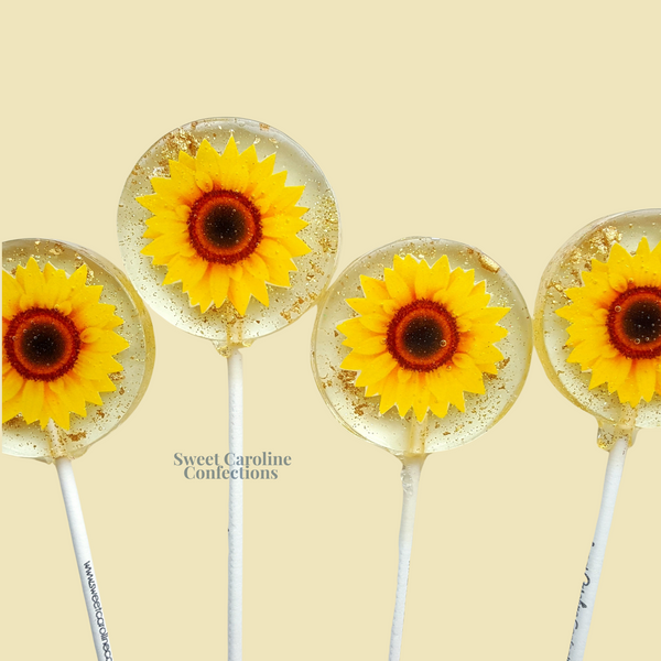 00478 SUNFLOWER - Sweet Caroline Confections | The Original Sparkle Lollipops