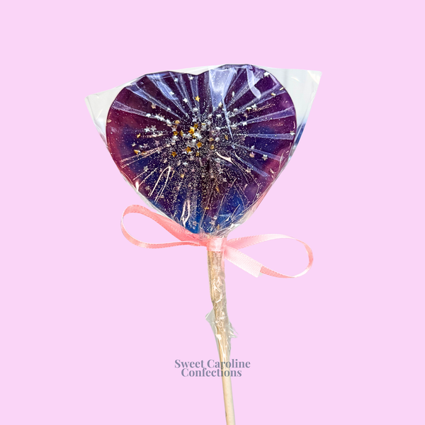 NEW! Faceted Heart Ombre Lollipops, Tropical Punch, Set of 6