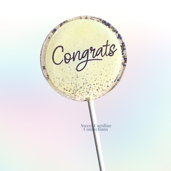 00529 congrats - Sweet Caroline Confections | The Original Sparkle Lollipops
