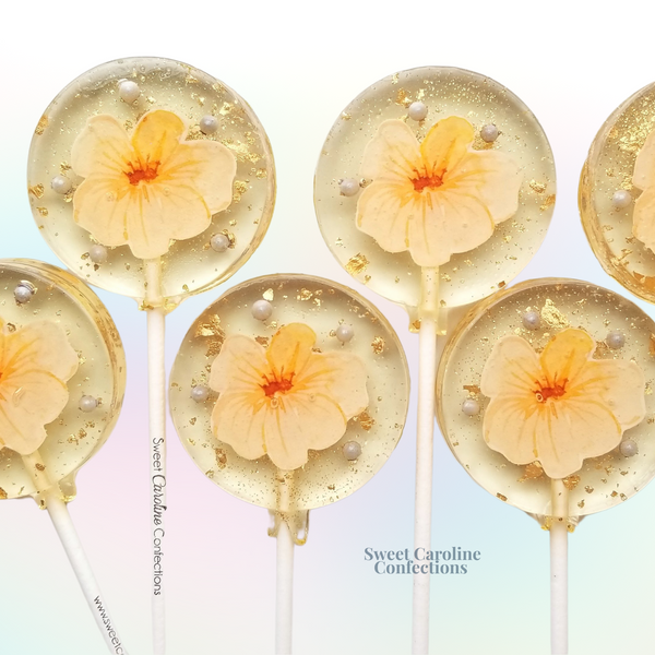 00479 BLUSH FLOWER - Sweet Caroline Confections | The Original Sparkle Lollipops