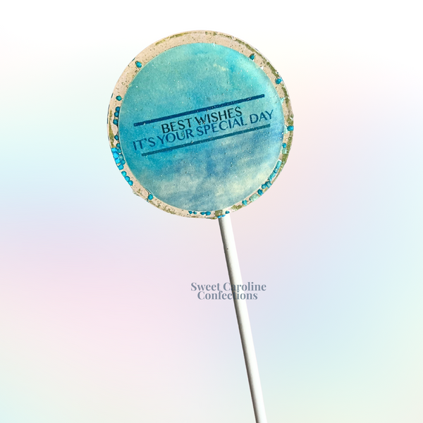 00524 BEST WISHES - Sweet Caroline Confections | The Original Sparkle Lollipops