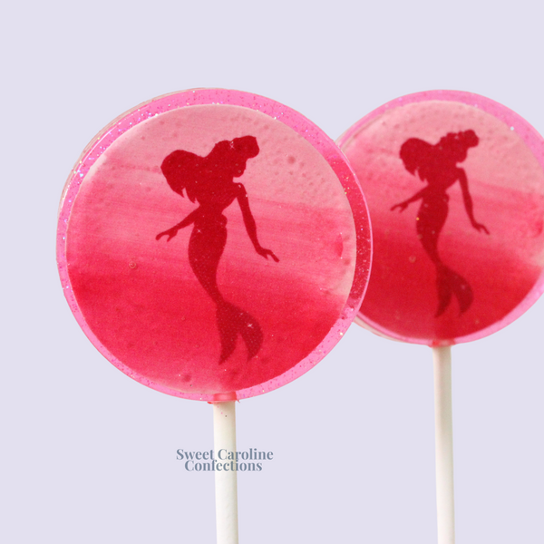 00490 PINK MERMAID - Sweet Caroline Confections | The Original Sparkle Lollipops