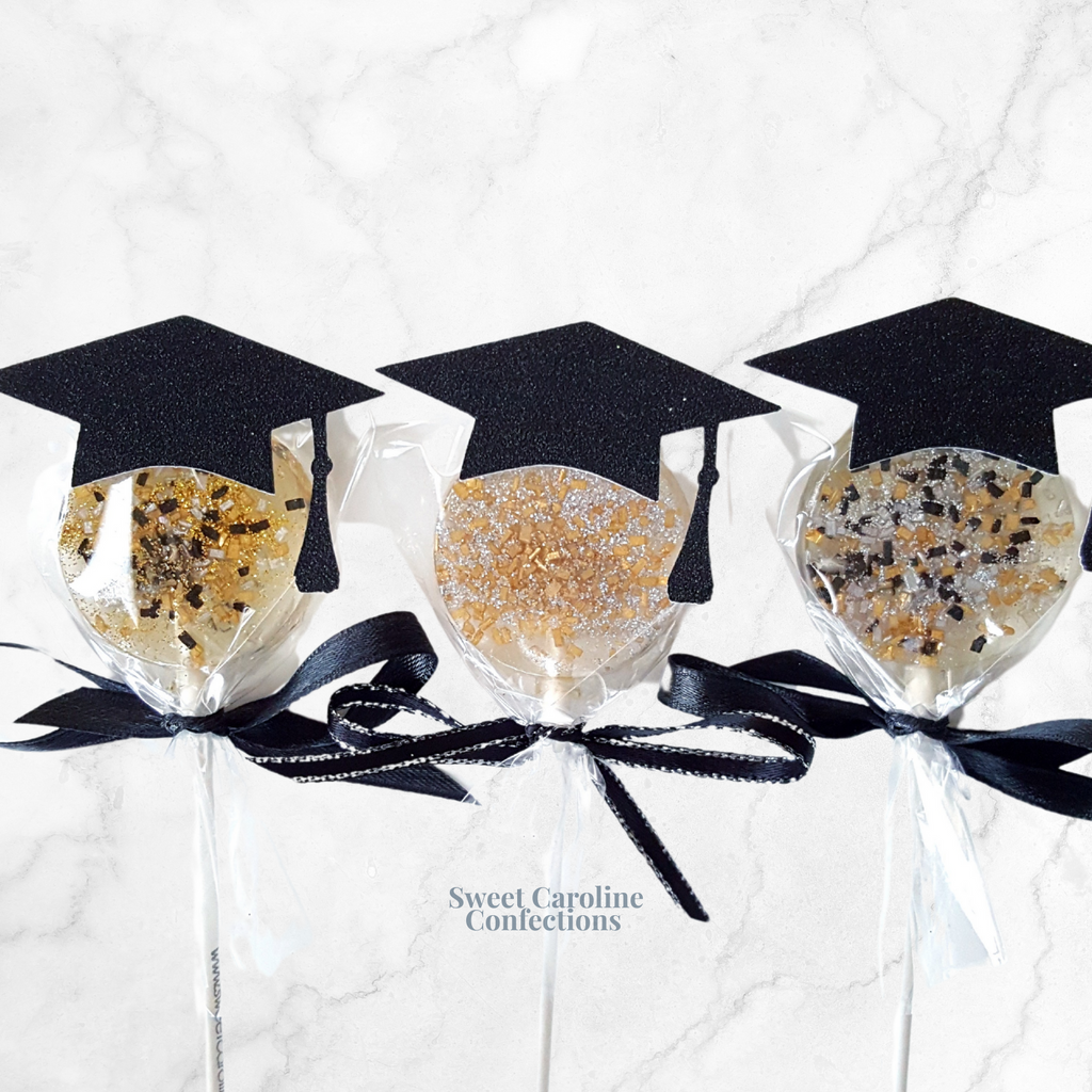 00533 GRADUATION MIX WITH CAP - Sweet Caroline Confections | The Original Sparkle Lollipops