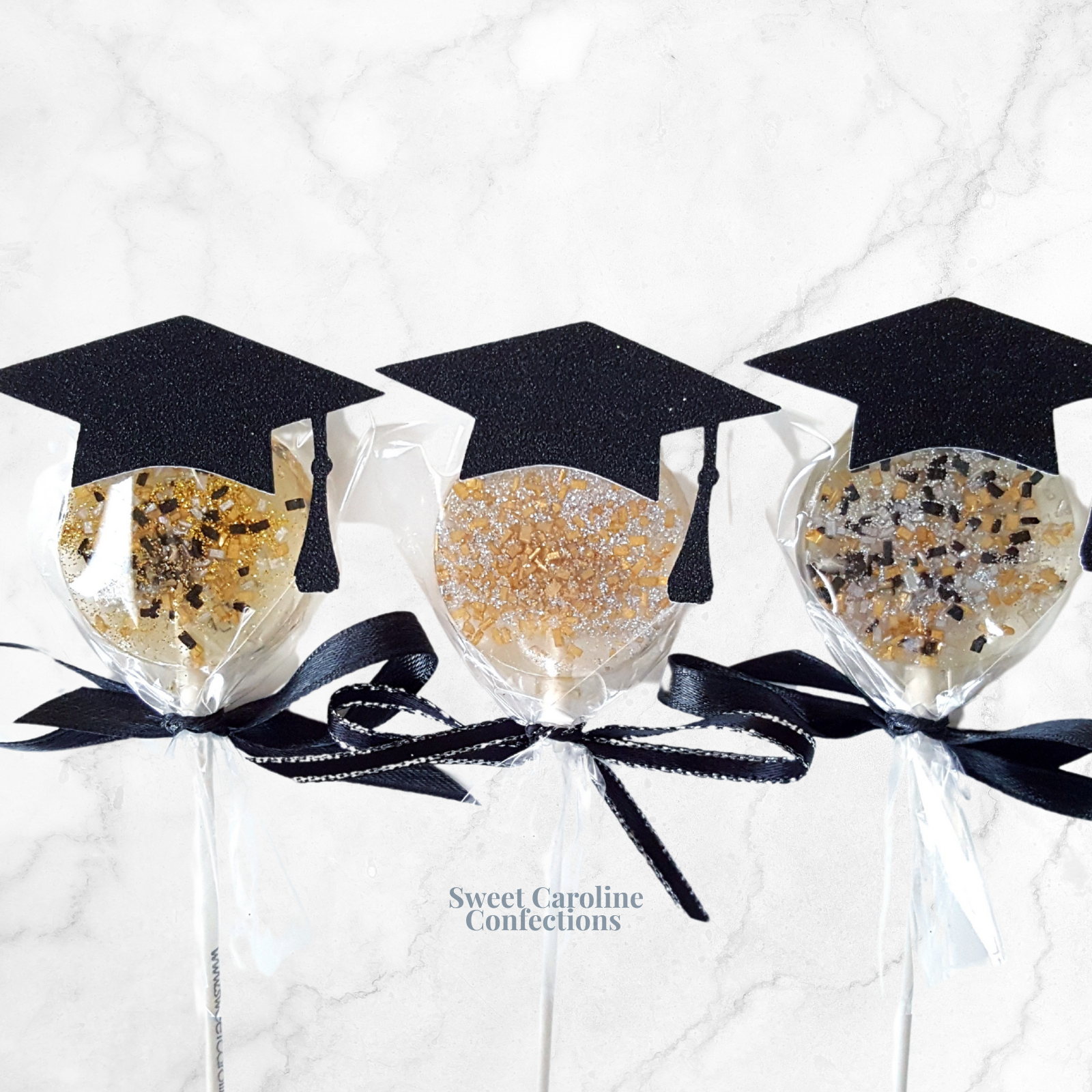 00533 GRADUATION MIX WITH CAP - Sweet Caroline Confections | The Original Sparkle Lollipops