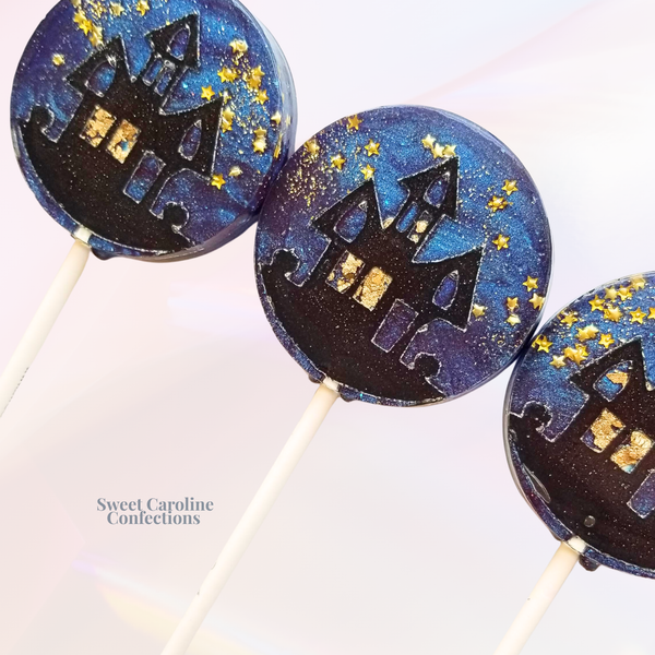 Haunted House Lollipops, Set of 6 - Sweet Caroline Confections | The Original Sparkle Lollipops