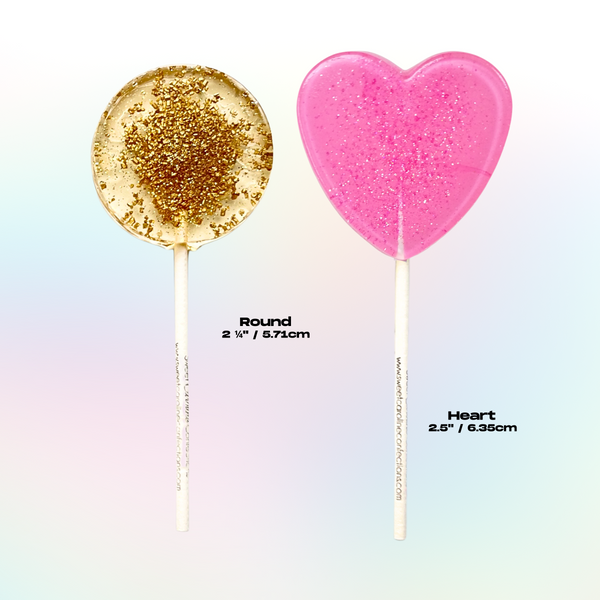 Branded Clear Sticker Logo Lollipop, Set of 4