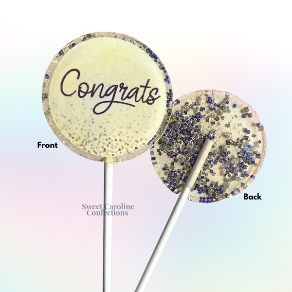00529 congrats - Sweet Caroline Confections | The Original Sparkle Lollipops