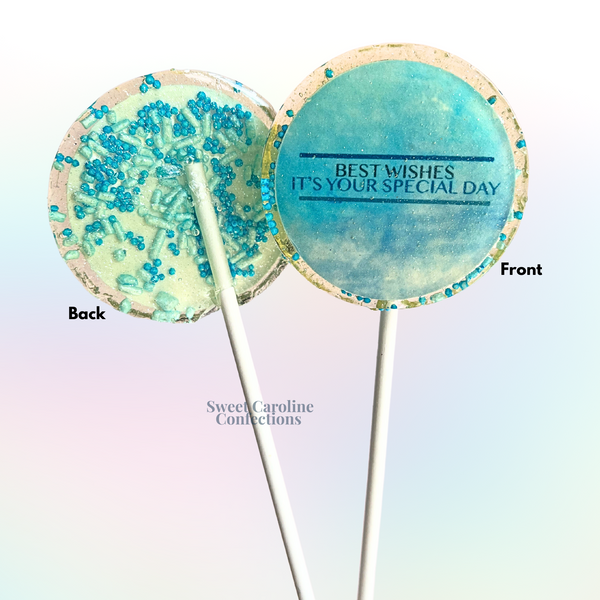 00524 BEST WISHES - Sweet Caroline Confections | The Original Sparkle Lollipops