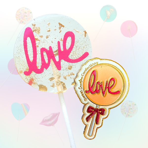 Love Enamel Pin 1" - Sweet Caroline Confections | The Original Sparkle Lollipops