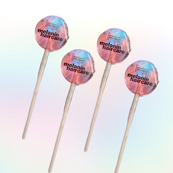 Branded Clear Sticker Logo Lollipop, Set of 4