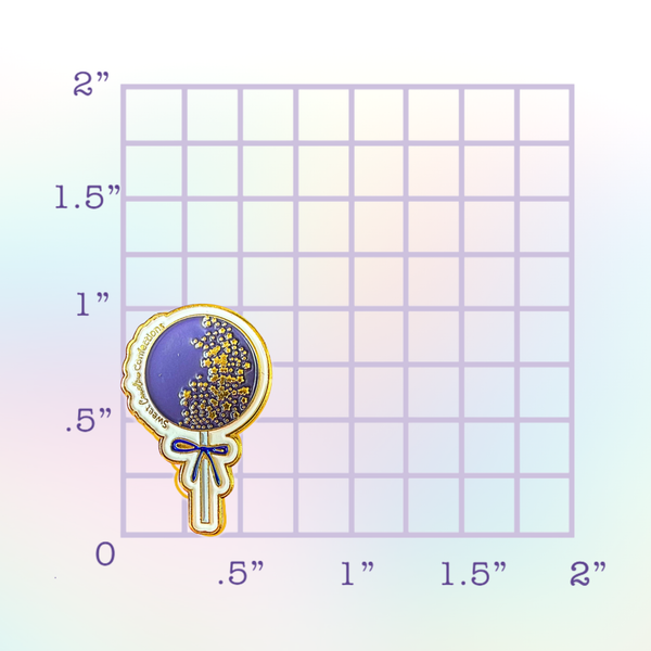 Navy Galaxy Lollipop Enamel Pin 1" - Sweet Caroline Confections | The Original Sparkle Lollipops