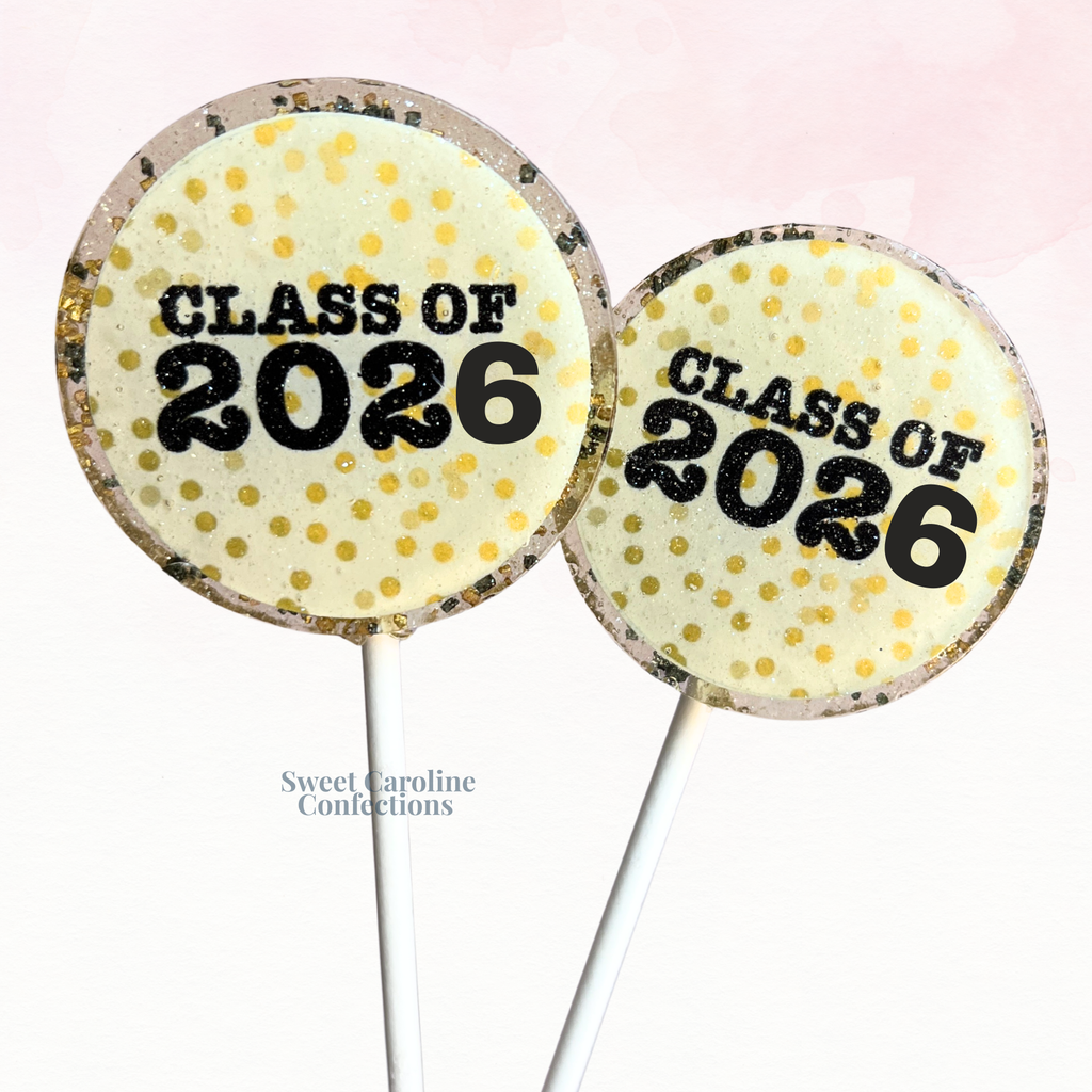Class Graduation Lollipops, Set of 6 - Sweet Caroline Confections | The Original Sparkle Lollipops