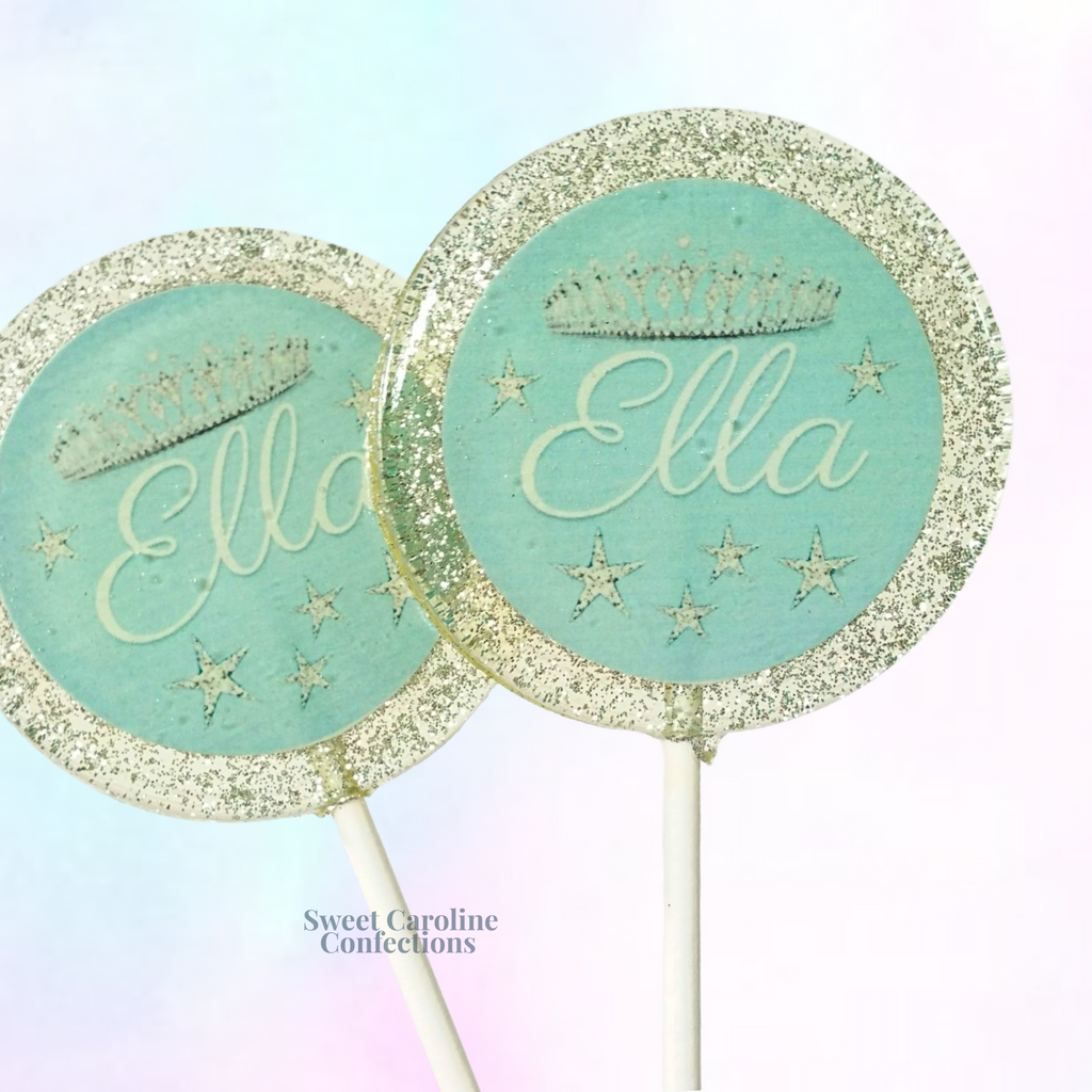 00370 SILVER CROWN PRINCESS - Sweet Caroline Confections | The Original Sparkle Lollipops
