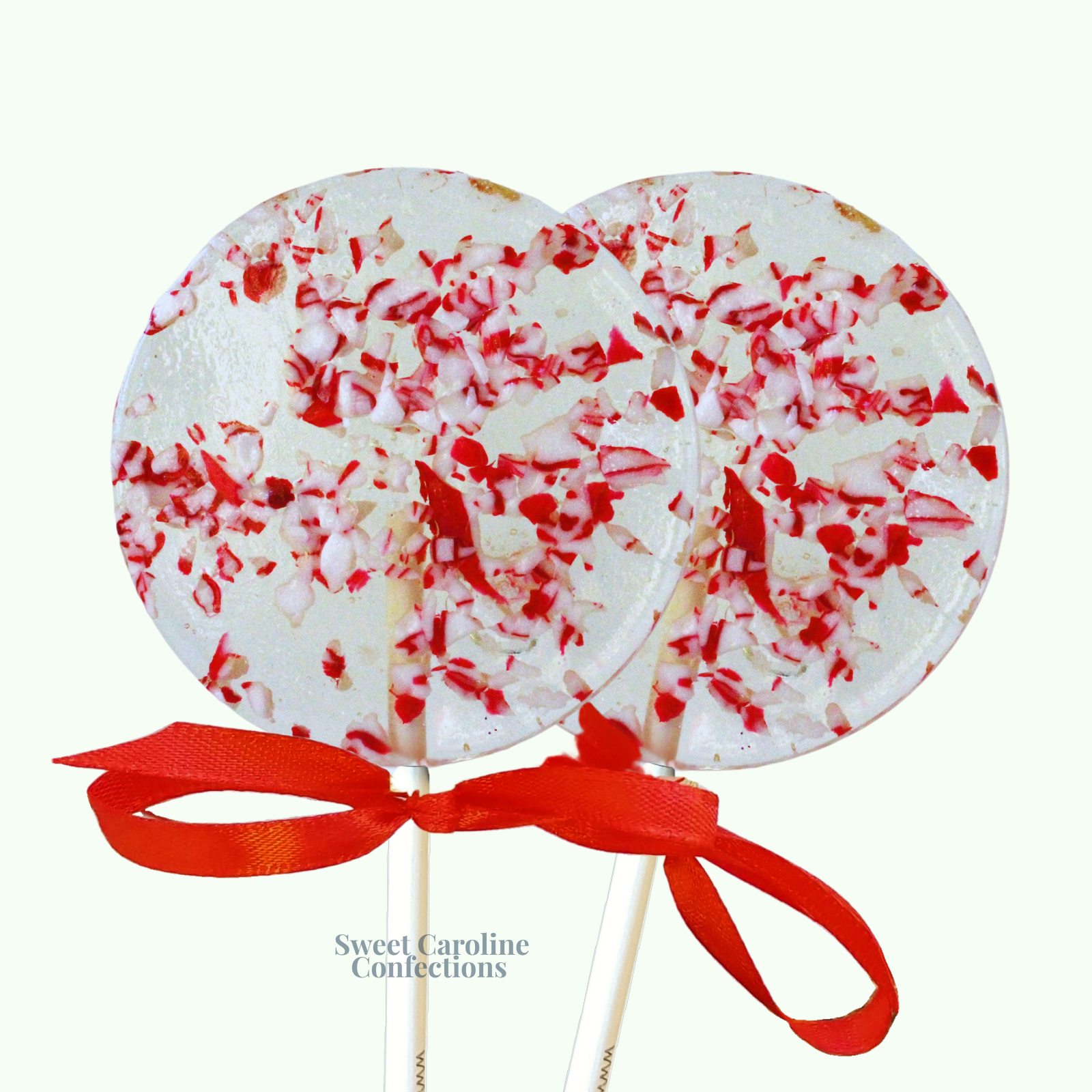 Candy Cane Sparkle Lollipop, Set of 4 - Sweet Caroline Confections | The Original Sparkle Lollipops