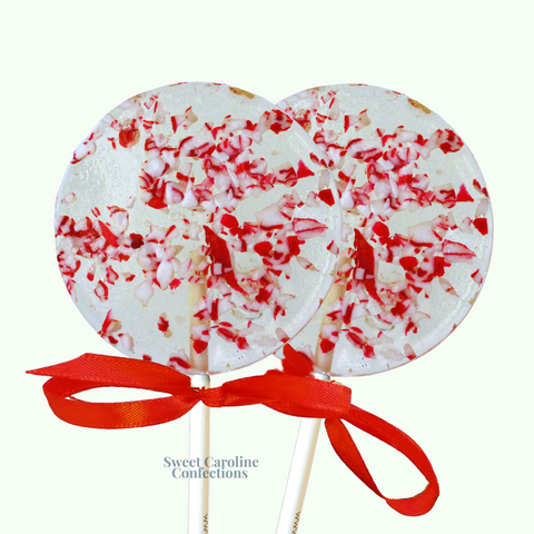 Candy Cane Sparkle Lollipop, Set of 4 - Sweet Caroline Confections | The Original Sparkle Lollipops