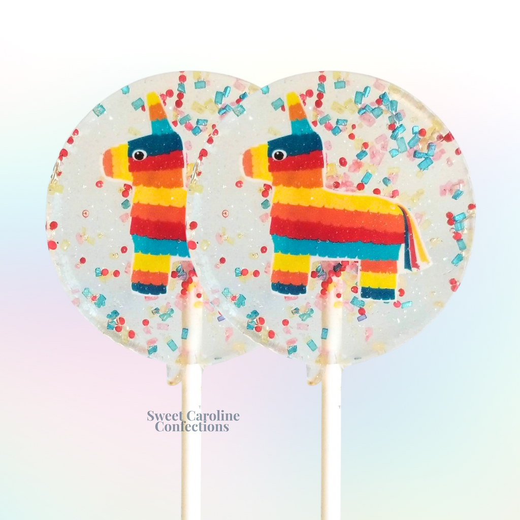 Piñata Lollipops, Set of 4 - Sweet Caroline Confections | The Original Sparkle Lollipops