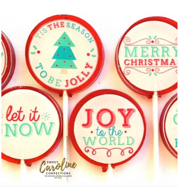 Christmas Message Lollipops, Set of 6