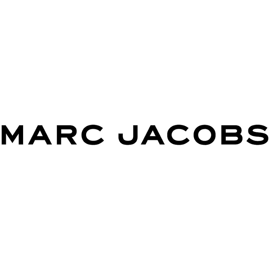Custom branded sparkle lollipops featuring the Marc Jacobs logo, created for luxury corporate events and designer promotional gifts by Sweet Caroline Confections.