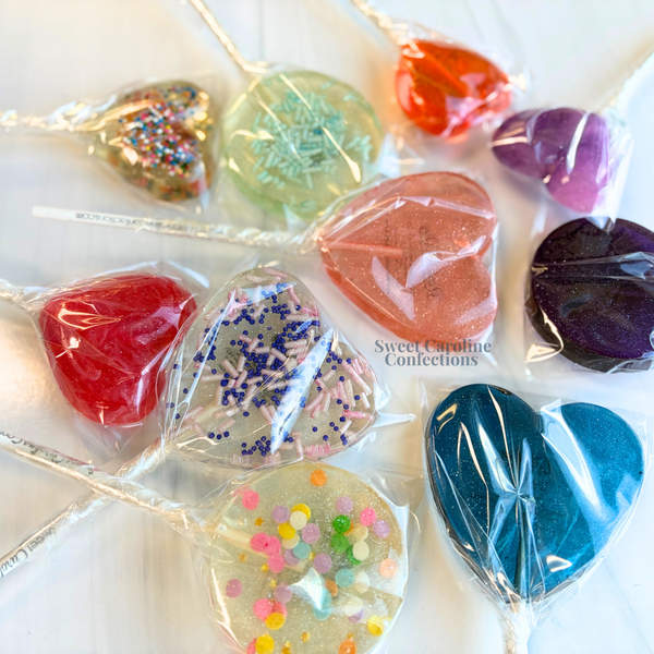 Variety Lollipop Pack, Mixed Designs, Set of 10 - Sweet Caroline Confections | The Original Sparkle Lollipops